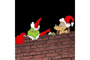 Grinch Christmas Decorations for the Home: Festive Fence Peekers for a Mischievous Holiday Ambiance