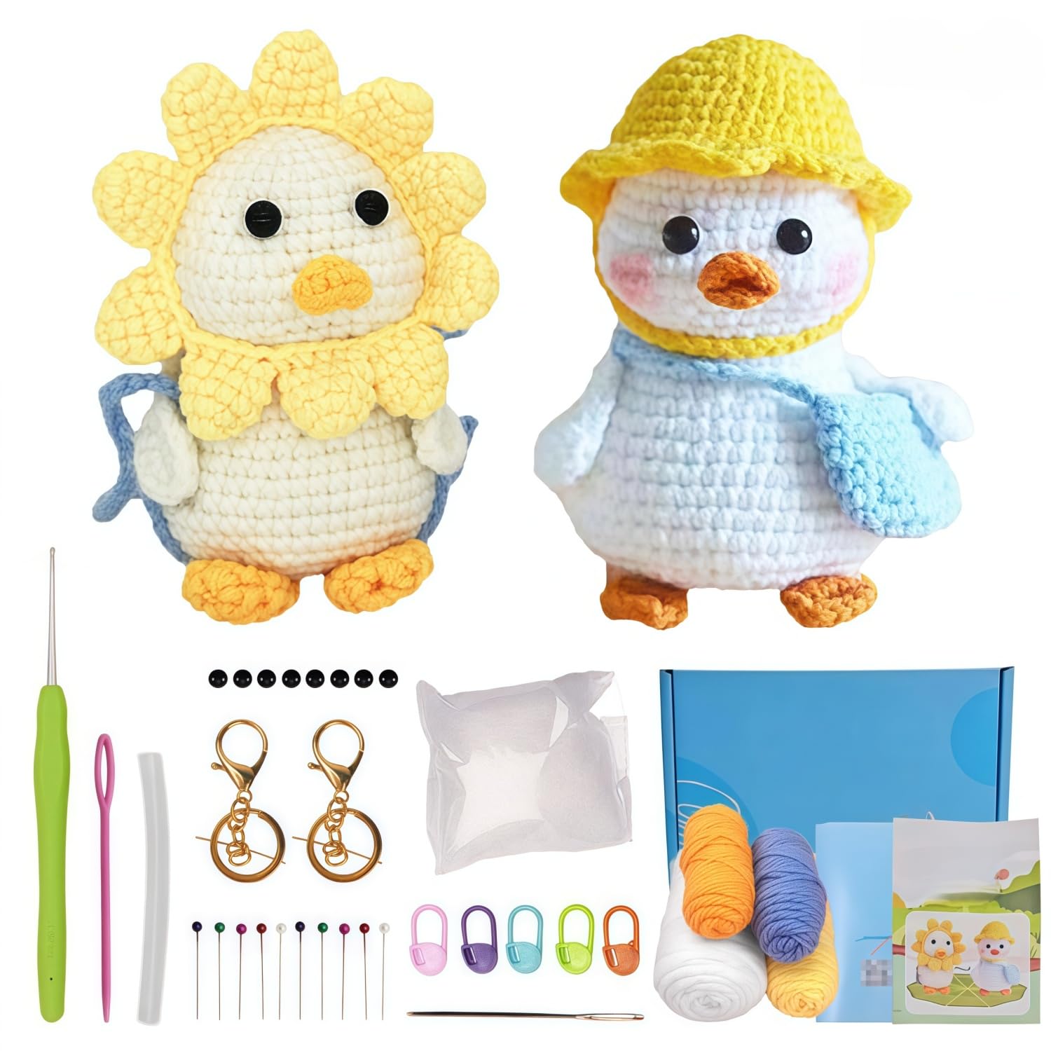 APOMNG Beginner Crochet Kit Starter Tool Set for Adults Complete Zero Base Beginners Knitting Crocheting Kit with Step by Step Video Tutorials