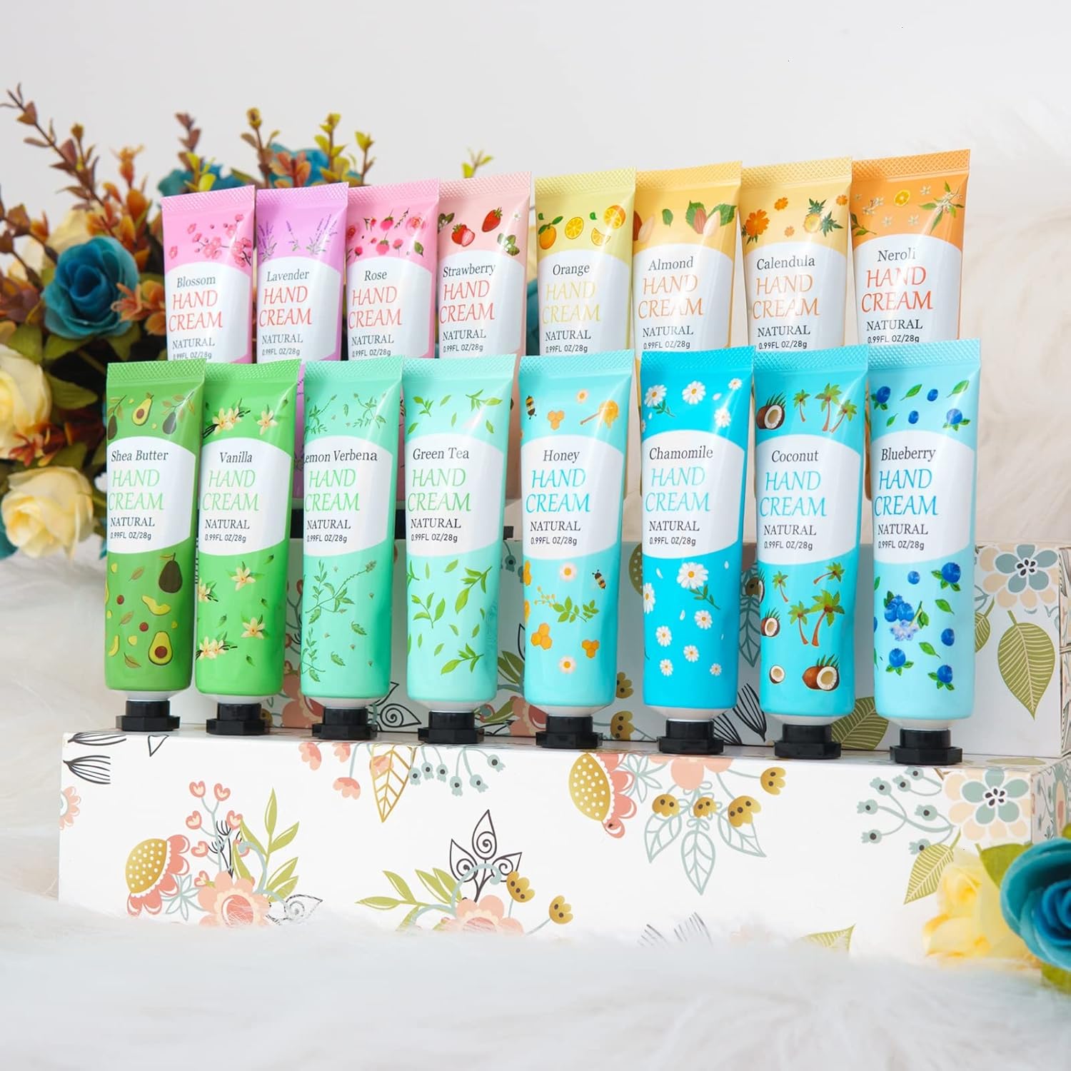 COYMOS Hand Cream Gift Set - 16pcs Travel Size Lotion for Women, Moisturizing Dry & Cracked Hands, Natural Plant Fragrance : Beauty & Personal Care