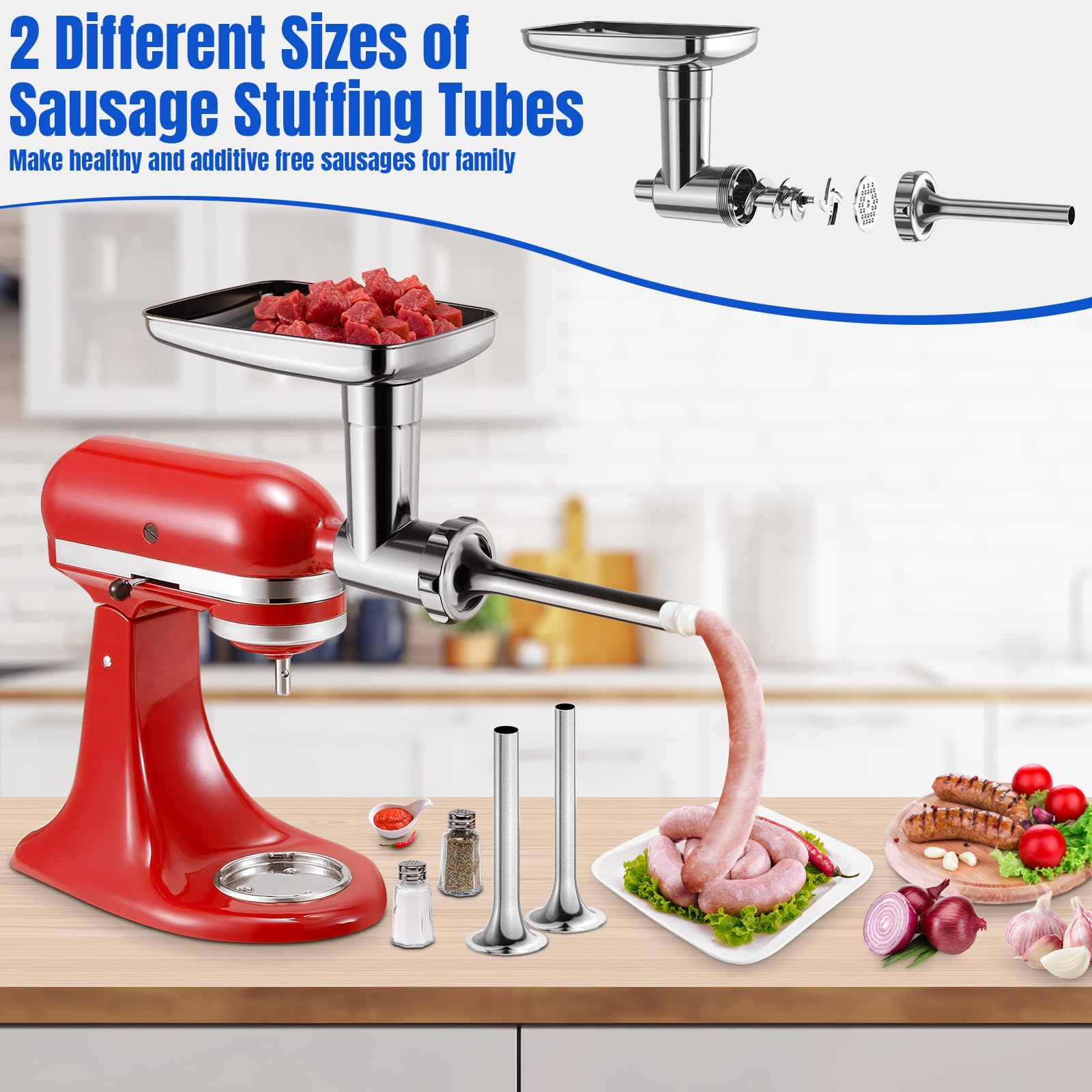Amazon.com: Metal Food Grinder Attachments for KitchenAid Stand