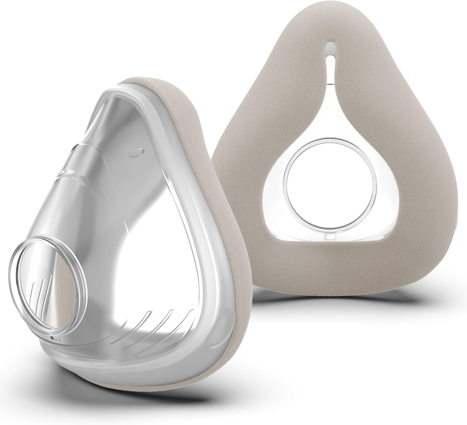 2-Pack Fabric Mask for AirFit F20 & AirTouch F20 - IBEET Breathable, Skin-Friendly Full-Face CPAP Mask Cushion Replacement to Prevent Silicone Redness & Foam Damage, Large