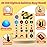 TINTECUSA Busy Board Montessori Toys for Toddler, Wooden Sensory Board Switch Toy with Shape Sorter LED Light Up Toys Educational Plane Travel Activity for Girls & Boys