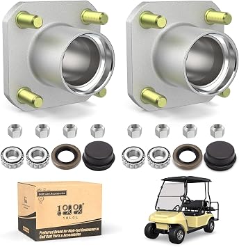 10L0L Golf Cart Front Wheel Hub Assembly Kit Club Car DS 1981-2003