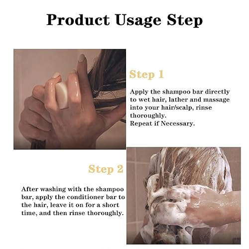 Miniatura 8 de Barra de champú de agua de arroz, fortalecimiento y reparación del cabello, fórmula vegana con ingredientes naturales, sin sulfatos, sin parabenos,