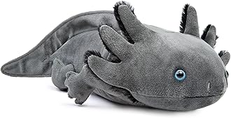 ZHONGXIN MADE Simulation Axolotl Plush - Super Large 30Inch Grey Axolotl Stuffed Animal, Realistic Cute Grey Reptilian Toys Real Plushie Large Weighted, Unique Plush Gift Collection for Kids