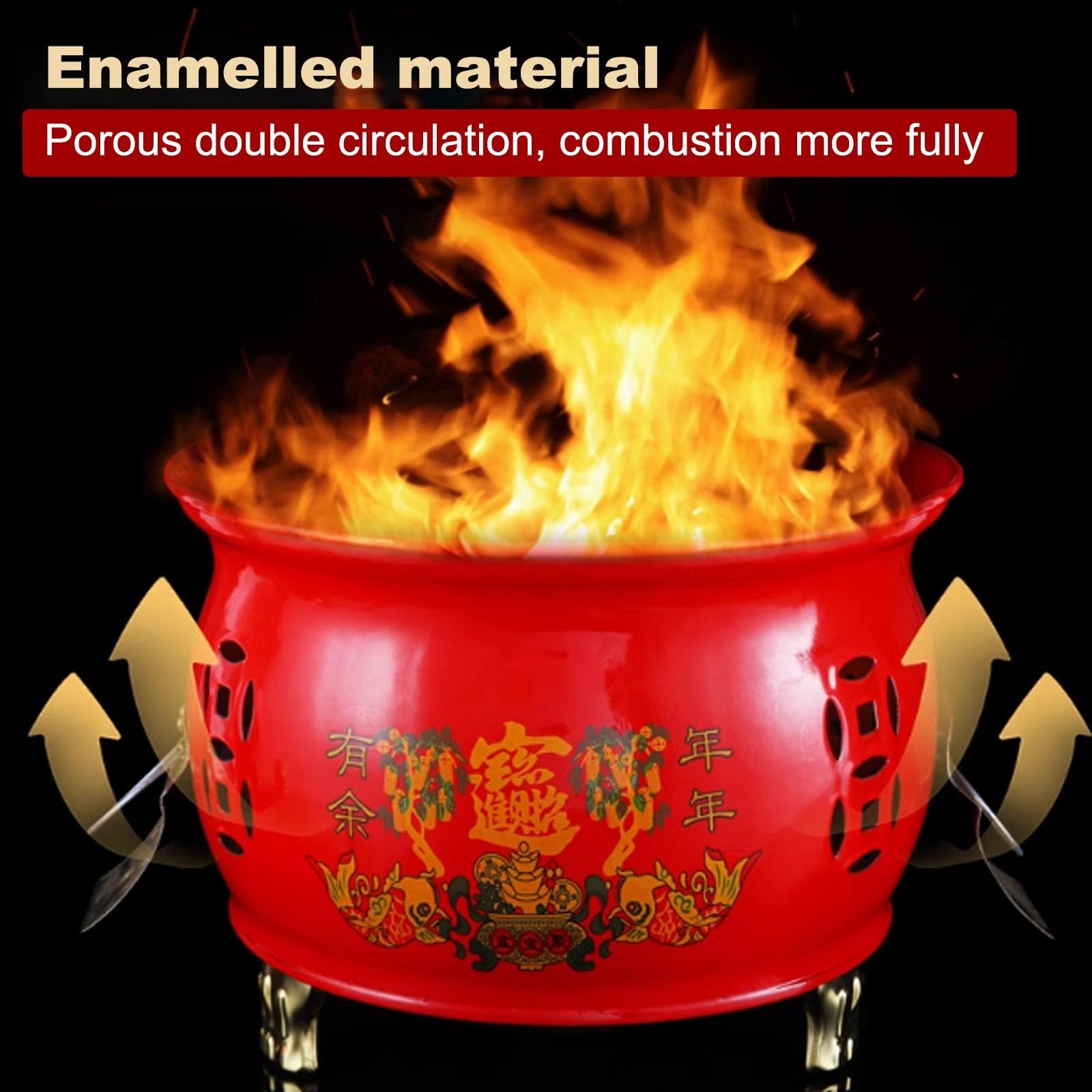 Incinerador De Metal con Tapa, Resistente A Altas Temperaturas Y No Decolora, Se Utiliza para Quemar Hojas De Basura O Documentos Personales No Deseados Al Aire Libre(Small)