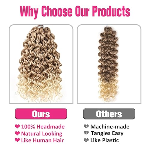 Miniatura 5 de Unionbeauty - Cabello rizado con ganchillo GoGo, 8 paquetes de trenzas onduladas de ganchillo de 14 pulgadas, cabello rizado de ganchillo para