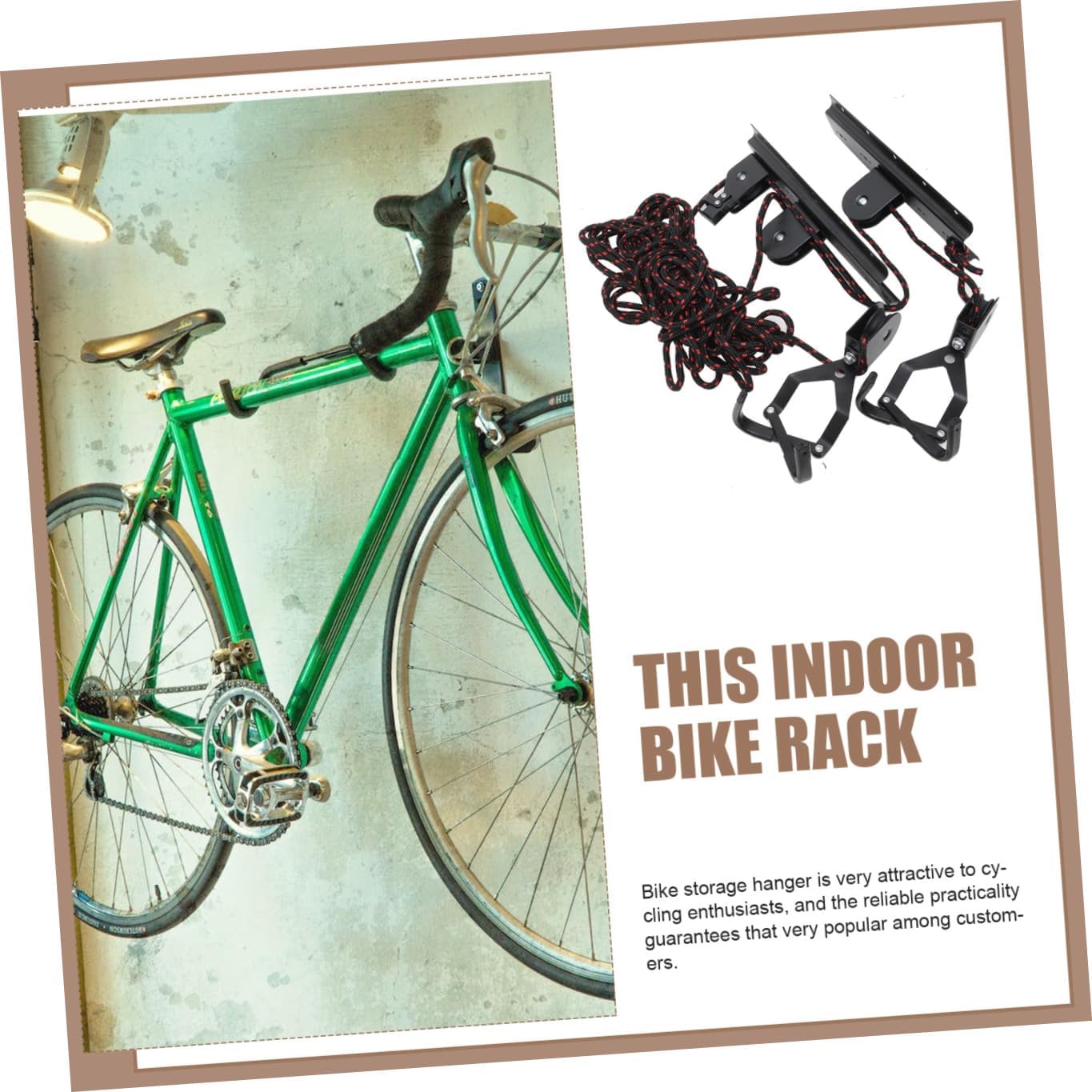 BESTYASH Heavy Duty Bike Rack Ceiling Mount Bike Storage Hanger with Pedal Hook Black Bicycle Hoist Lift for Garage Indoor and Space Saving Random Color