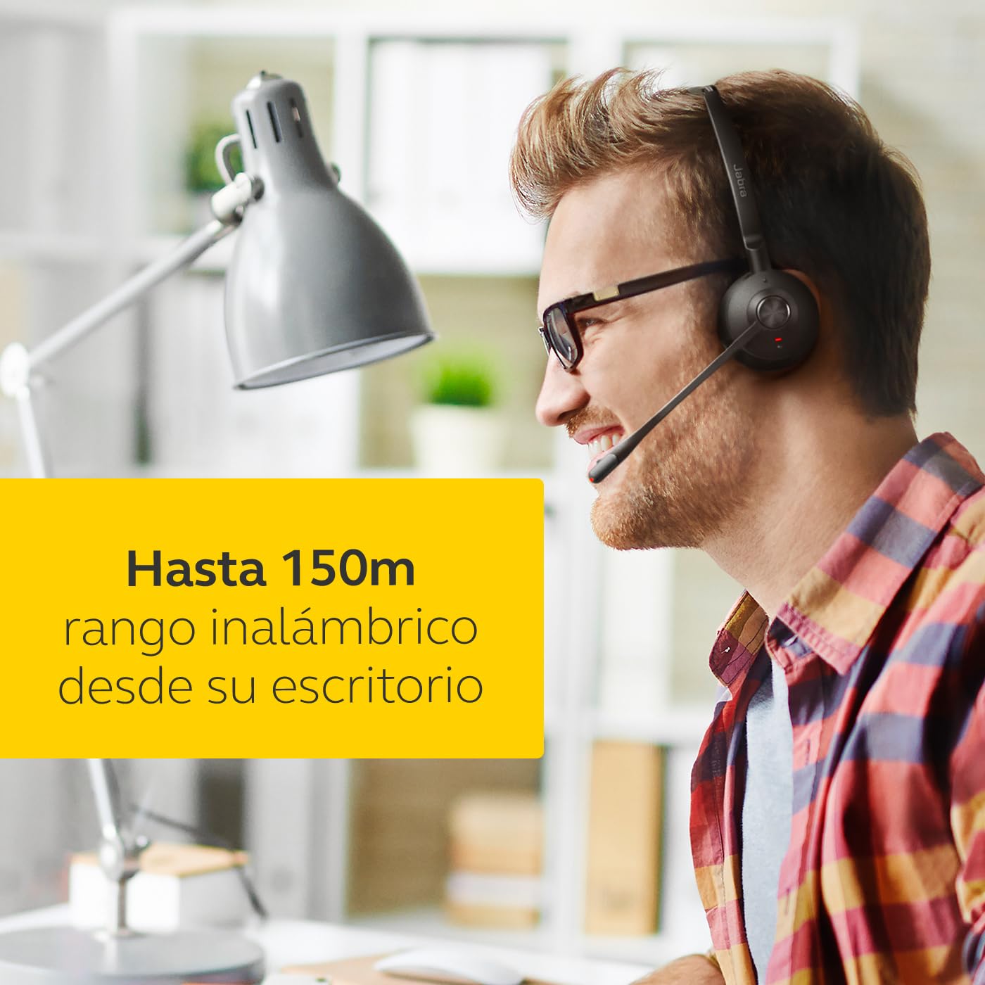 Jabra Engage 75 SE - Auriculares Mono con Almohadilla para Auriculares, Base, Fuente de alimentación, Cable USB-C a USB-A de 1,5 m, Cable de teléfono de Oficina, guía de Inicio rápido, garantía y
