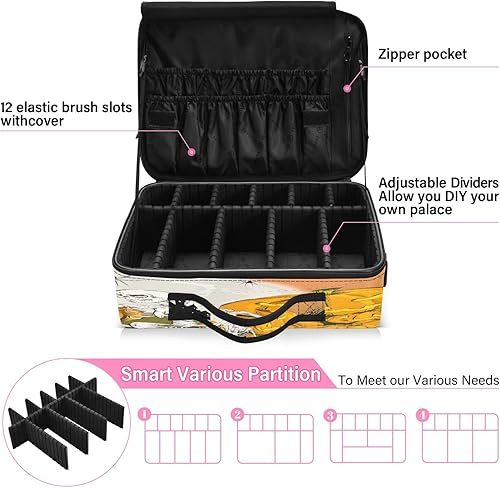 Miniatura 4 de Skeleton Pumpkins Spiders Happy Halloween cosmetic bag makeup case travel size toiletries bag with compartments cute makeup bag cosmetiquera de