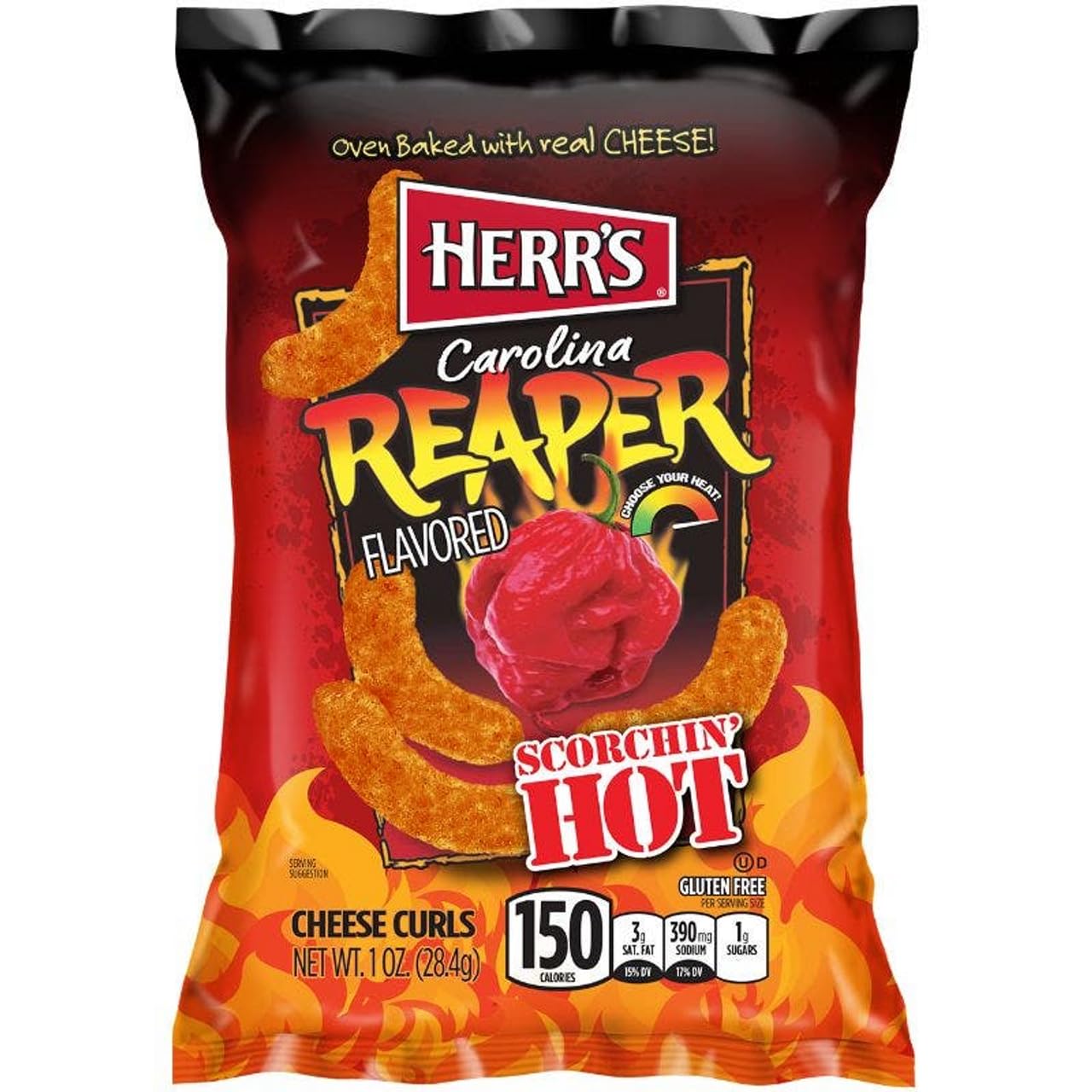 Herr's - Carolina Reaper Cheese Curls - 42x 28g