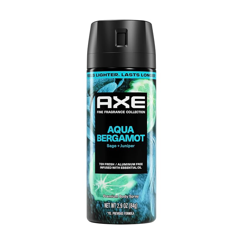Desodorante corporal em spray AXE Aqua Bergamot, 85 mL
