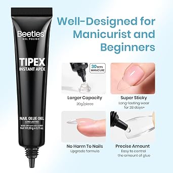 Beetles 20g Tipex Solid Nail Glue Gel Super Strong for Nail Tips