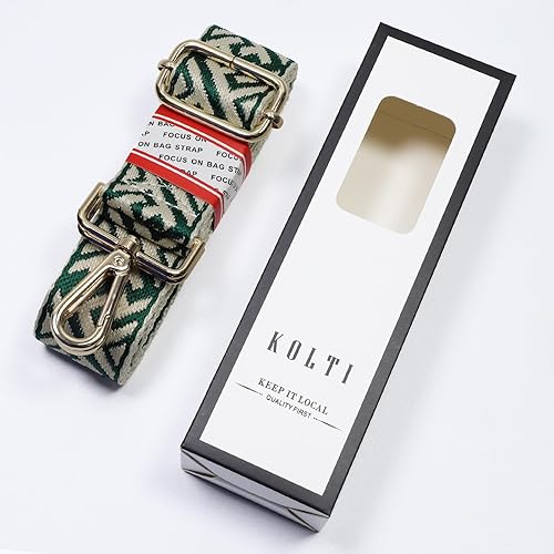 Miniatura 60 de Kolti Correa de repuesto para bolso, bolso cruzado a rayas anchas ajustables Hebilla de oro-04
