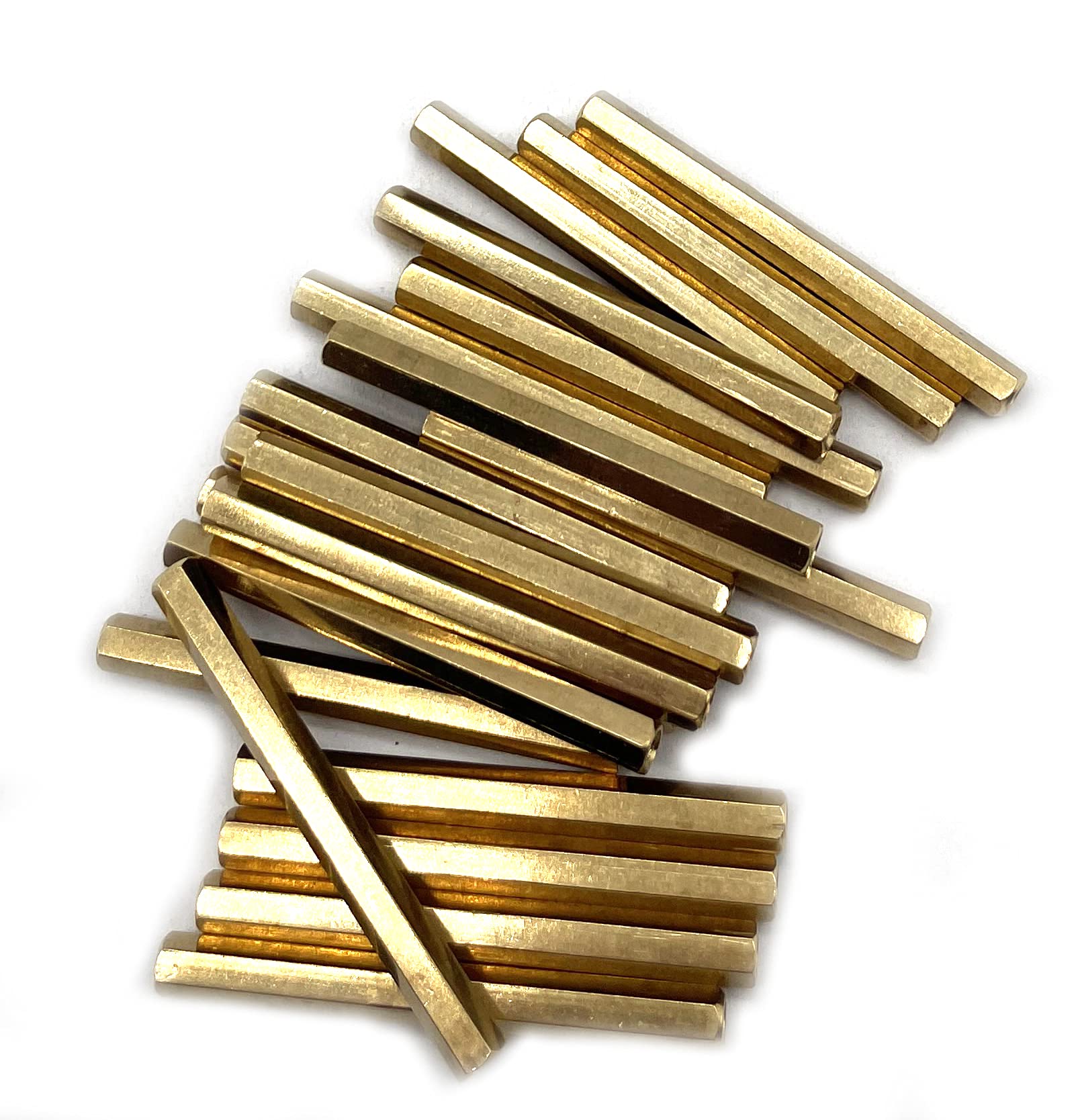 M3 x 50mm Brass Straight PCB Pillar, Female Threaded Brass Hex Standoff Pillar Spacer, 20Pcs
