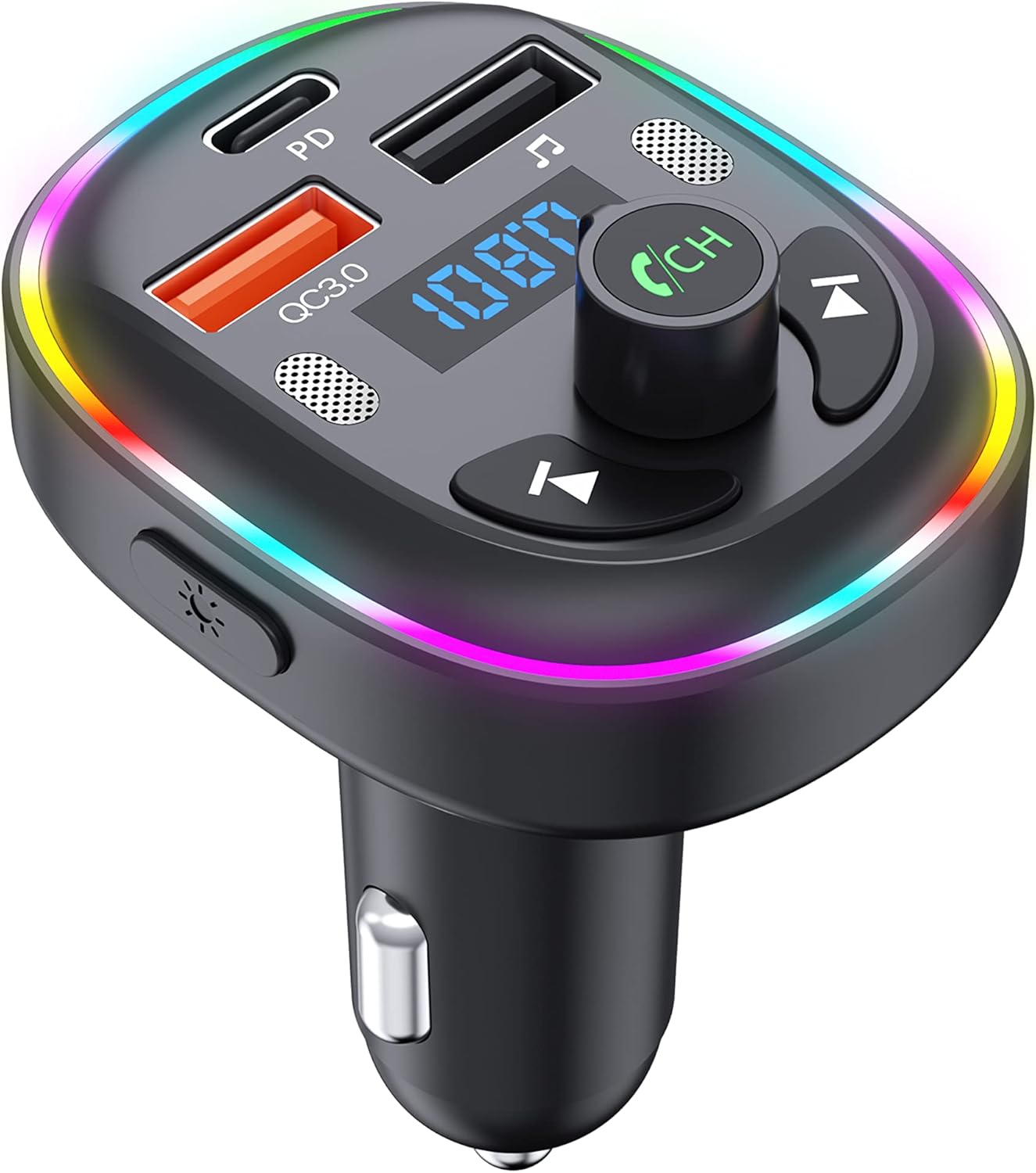 Bovon Bluetooth Fm Transmitter Auto Radio Adapter FM Transmitter Auto Bluetooth 5.3, HOLALEI Bluetooth Adapter Auto Radio