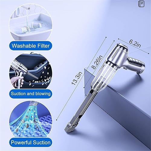 Miniatura 2 de Ezvac Pro Aspiradora de mano, aspiradora Ez Vac Pro, aspiradora de mano inalámbrica de succión potente de 12000 PA, aspiradora inteligente