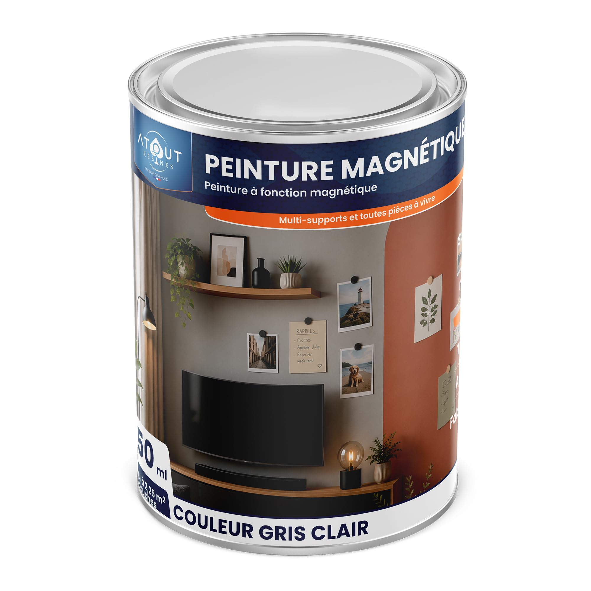 PEINTURE MAGNÉTIQUE GRIS CLAIRE 750 ml
