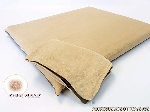 Lujosa cama para perros de espuma viscoelástica con almohadilla sólida y funda interior impermeable y fundas externas para perros pequeños y