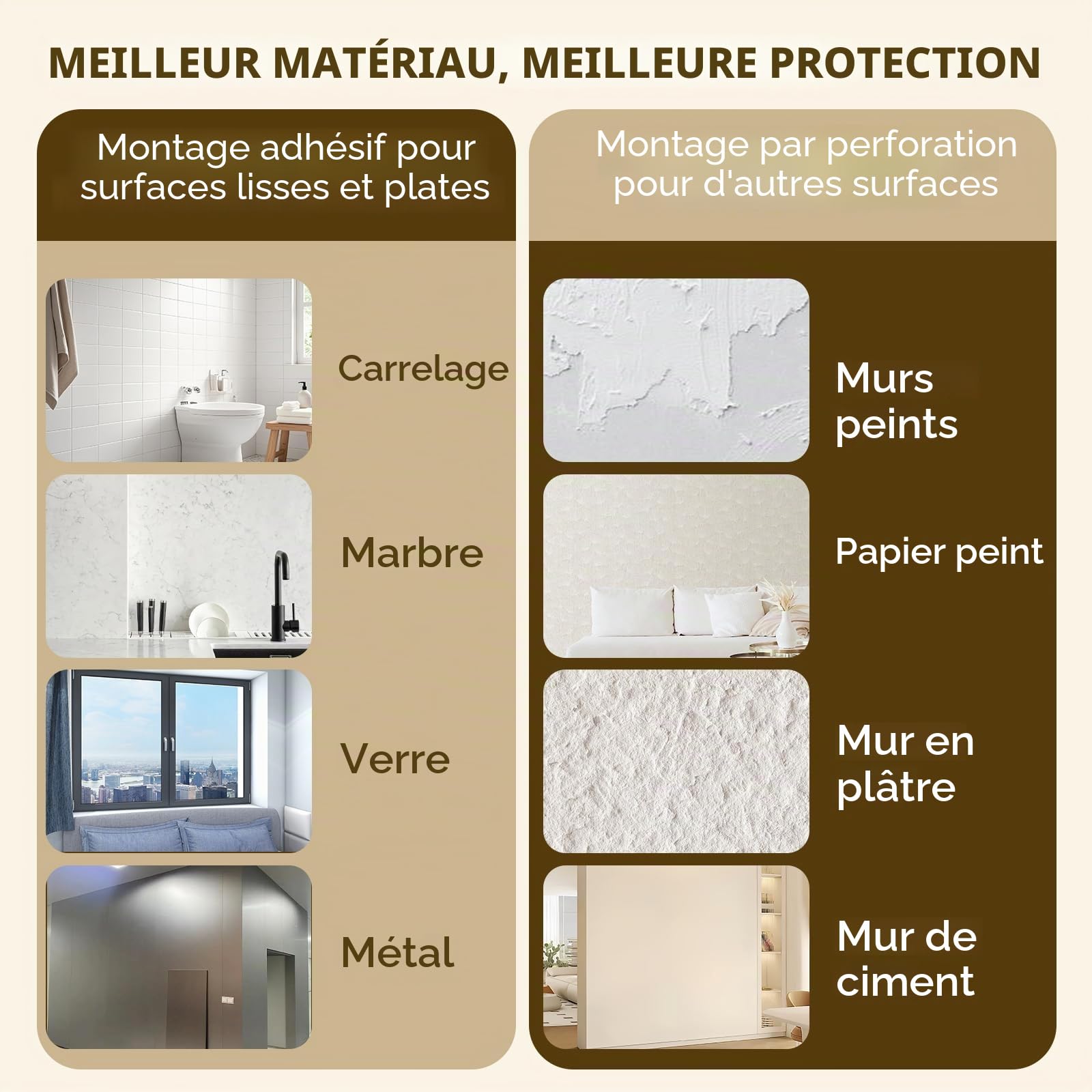 Porte-Rouleau de Papier Toilette en Bambou avec étagère | Adhésif ou à Visser | Blanc pour Salle de Bain, Cuisine & Toilettes | 30×12×8 cm