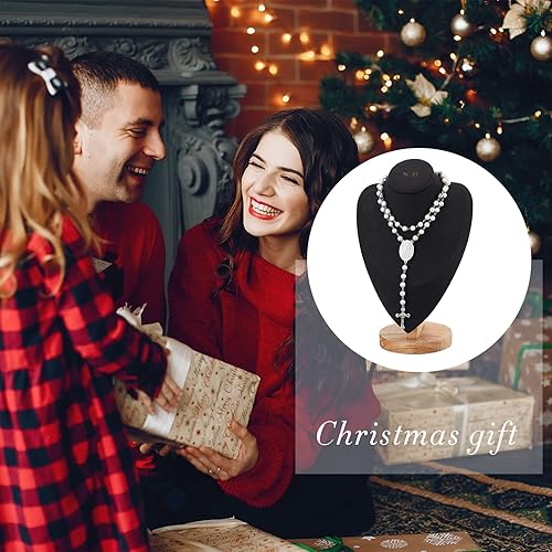 Miniatura 5 de Kigeli Collar de sublimación en blanco para sublimación, rosario en blanco, cuentas de oración, collar de transferencia de calor, rosarios, collares