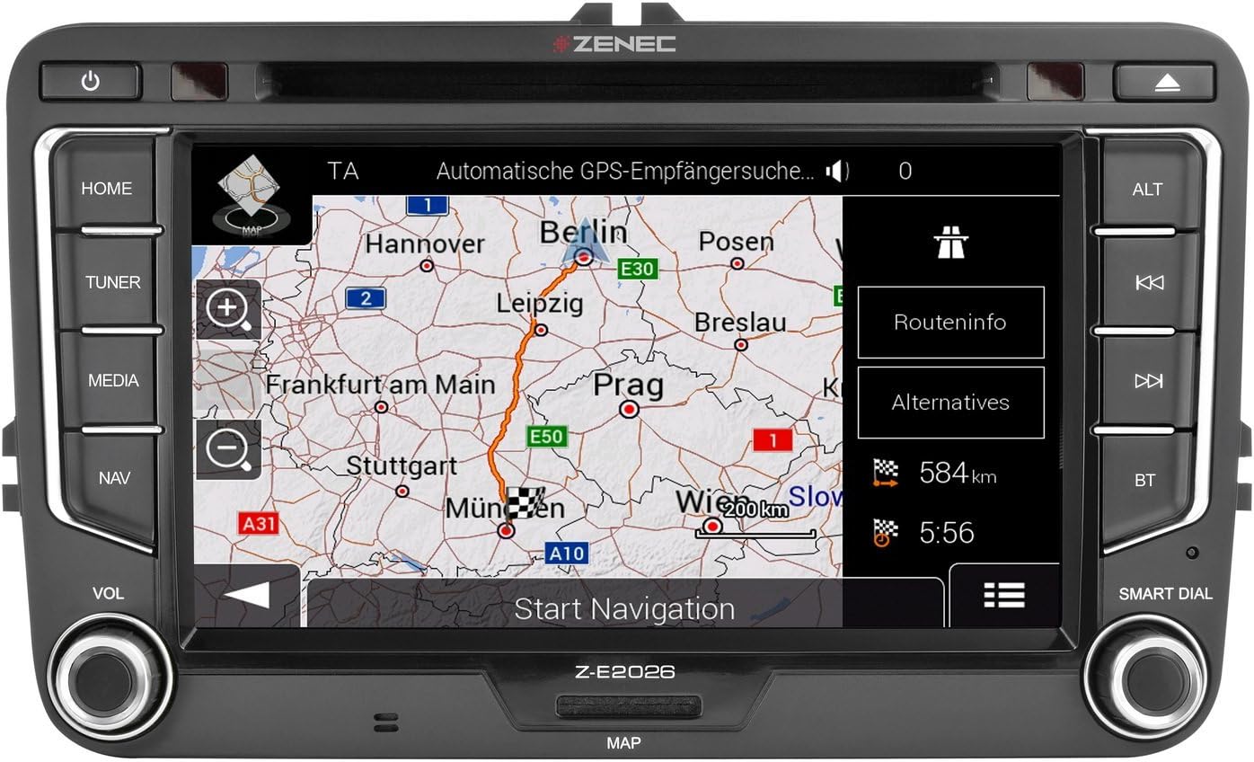Zenec Z-E2026 Navigation Screen