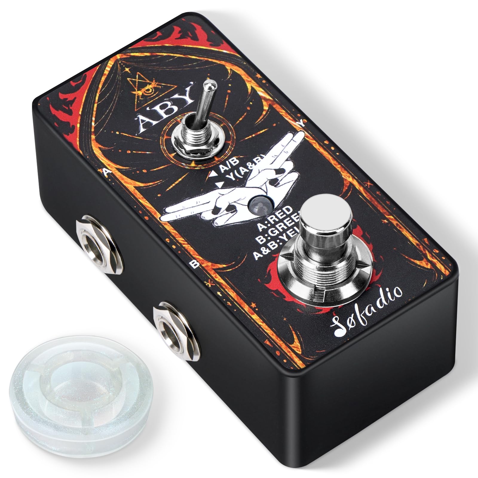 Sofadio ABY Box Line Selector AB Switch Mini Guitar Effect Pedal True Bypass (ABY) : Musical Instruments