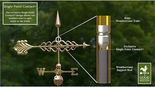 Vista 2 de Good Directions Veleta Smithsonian Arrow, cobre puro