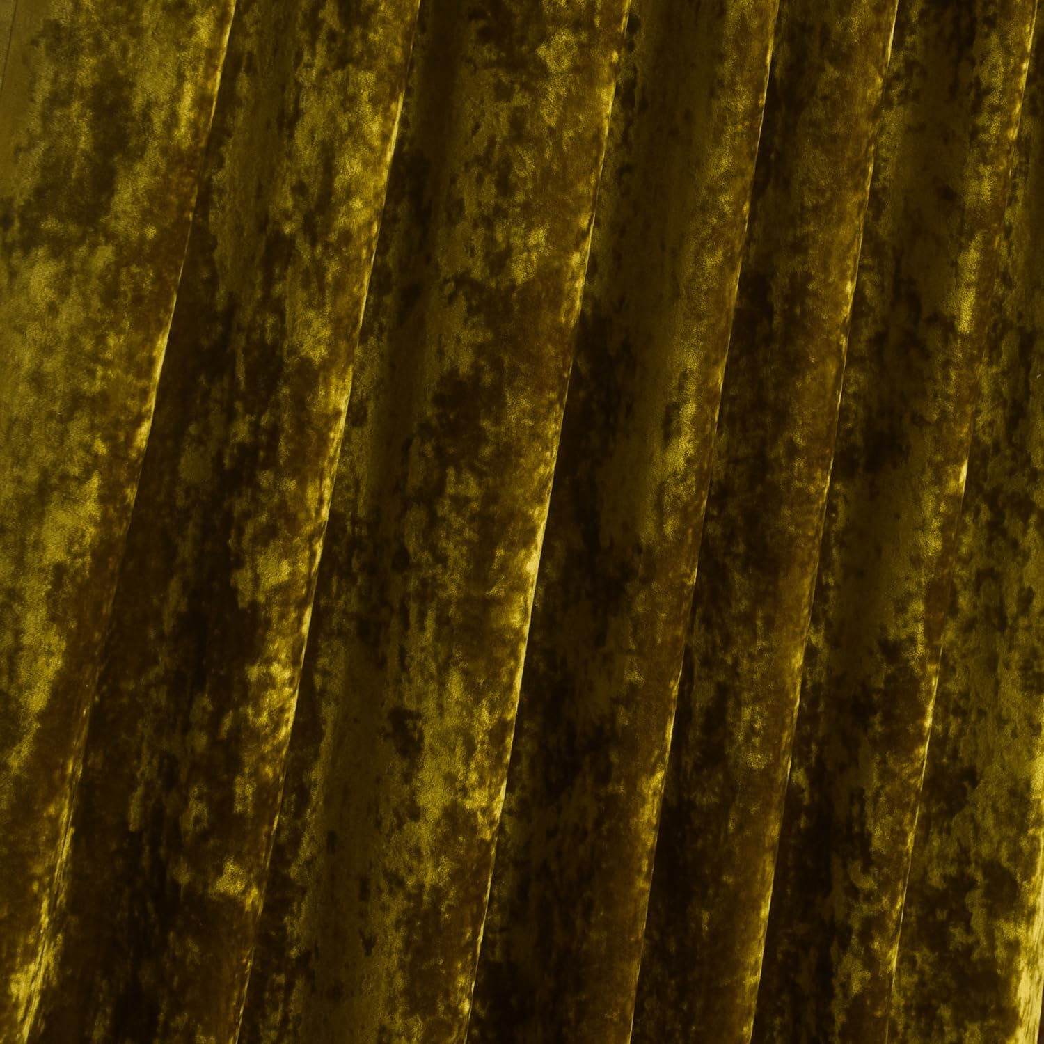 Lux Moss Green Crushed Velvet Curtains 2 Panel Set - 84 inches Long Room Darkening Luxury Distressed Velvet Rod Pocket Window Drapes for Living Room Bedroom 52" W x 84" L