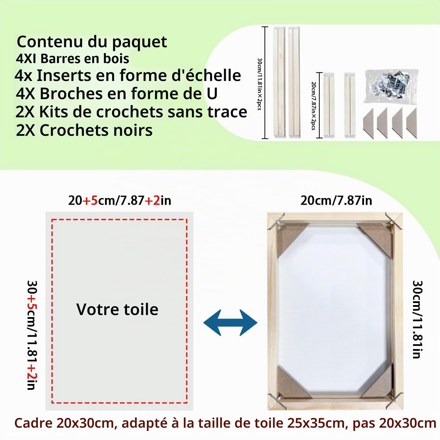 Cadre DIY en toile 60 x 120 cm Cadres photo en bois DIY, peinture à l'huile, peintures d'art murales, affiches imprimées, maison galerie plusieurs tailles avec kit d'assemblage autonome