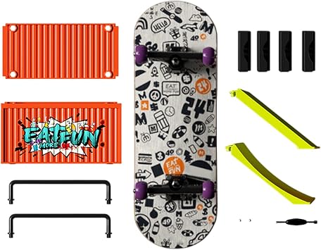 Finger Skateboards for Kids, Funny Skateboard Toy, Finger Skateboard Kits, Compact Hand Skateboard, Finger Boards Toy for Children & Adults, Fun Finger Skating Play for All Ages
