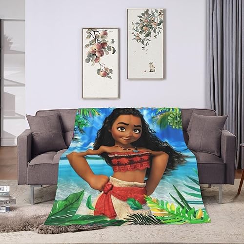Miniatura 6 de Moana - Manta ligera de franela de microfibra para dormitorio, sala de estar, manta de aire acondicionado, 50 x 40 pulgadas