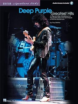Deep Purple Greatest Hits - A Step-by-Step Breakdown of the Guitar Style and Techniques of Ritchie Blackmore | Guitar Instruction Book with Online ... Lyrics | 10 Songs Guitar signature licks