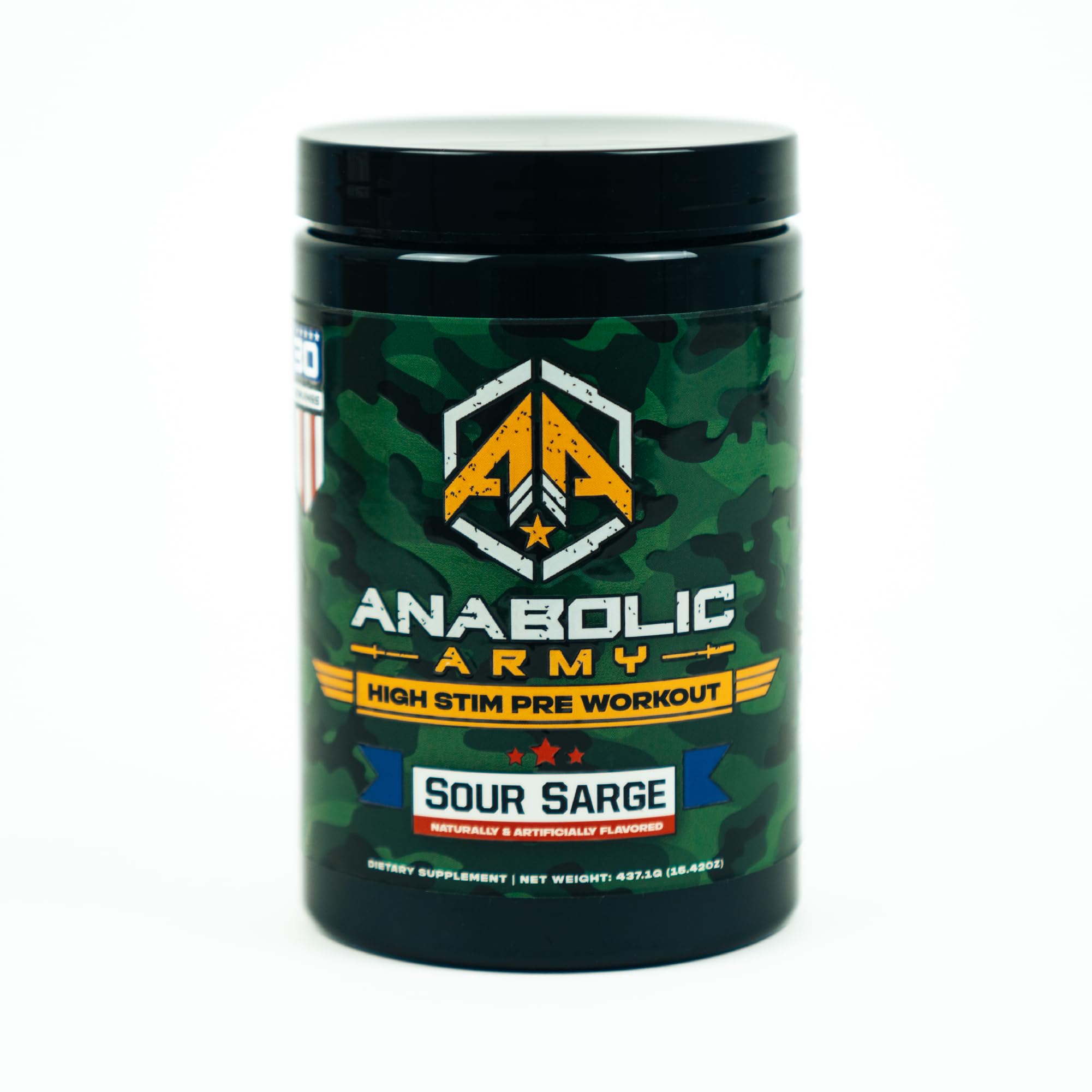 Polvo preentrenamiento Anabolic Army | Energía explosiva, concentración y congestión muscular. Fórmula de alto rendimiento para un mejor rendimiento y recuperación en el gimnasio. Suplemento dietético para nutrición deportiva. 30 porciones.