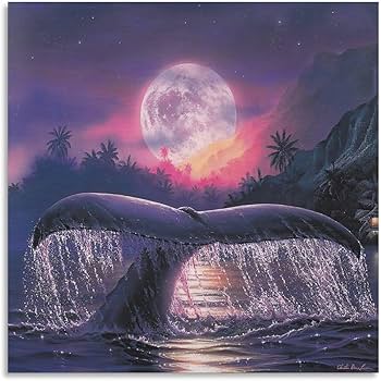 Moonlight 月の絵画 キャンバス 原画 Moonlight 月の絵画 キャンバス