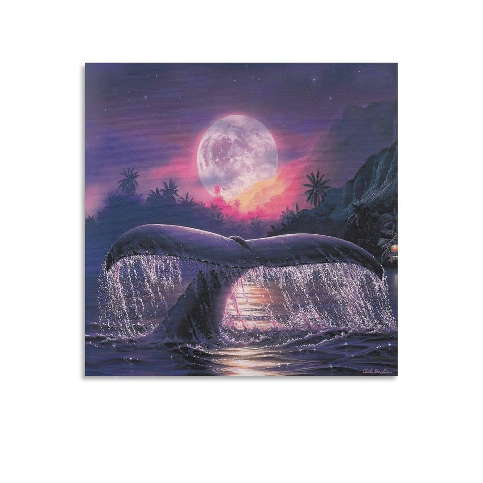 【値下げ】クリスチャン　ラッセン　公式　ハワイ　WHALE　ポスター クリスチャン・リース・ラッセン Christian Riese Lassen