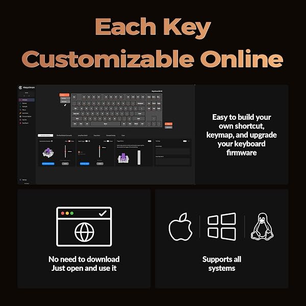 Keychron K8 HE Mechanical Keyboard TKL Wireless Bluetooth 2.4G Wired Triple Mode, Hot Swappable Hall Effect with QMK VIA Aluminum+Wood Frame Rapid Trigger for Mac Windows Linux - Black UK Layout - 4