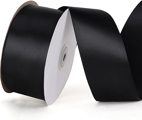 Miniatura 10 de Rollo de cinta de satén de una sola cara de 2 pulgadas x 25 yardas, cintas ideales para envolver regalos, manualidades, decoración de fiestas