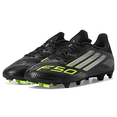 adidas F50 League Firm Ground Soccer Cleats Soccer Shoes Black/Iron Metallic/Lucid Lemon