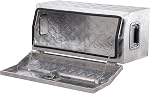 VEVOR Boîte à outils de camion en aluminium lourd, boîte à outils à rayures plaquées avec poignée latérale et clés T-Lock, organisateur de coffre de boîte à outil de stockage pour remorque, ramassage, lit de camion, RV, 30"x13"x 13", argent