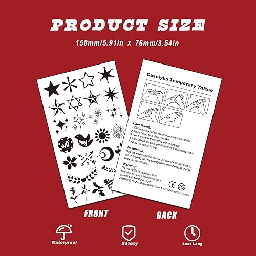 Miniatura 3 de Casciybo Tatuaje temporal de letras para niños, 10 hojas coloridas de dibujos animados de monstruos ingleses, calcomanías impermeables para niños,