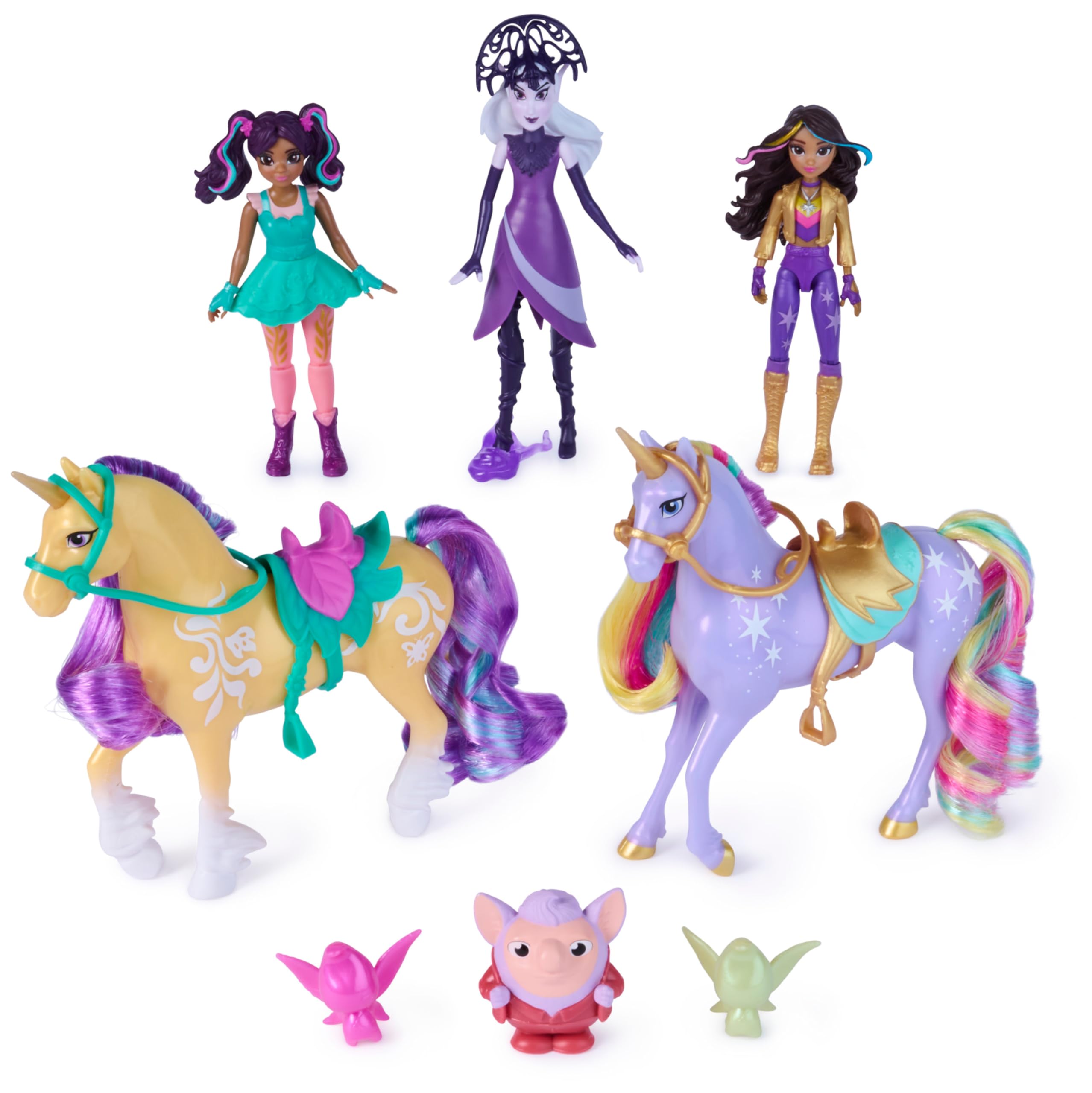 Unicorn Academy, Pacchetto Avventura Libera la magia con Sophia, AVA, Ravenzella, Wildstar, Leaf e Molto Altro Ancora, Bambole e Giocattoli Unicorno per Bambine dai 4 Anni in su