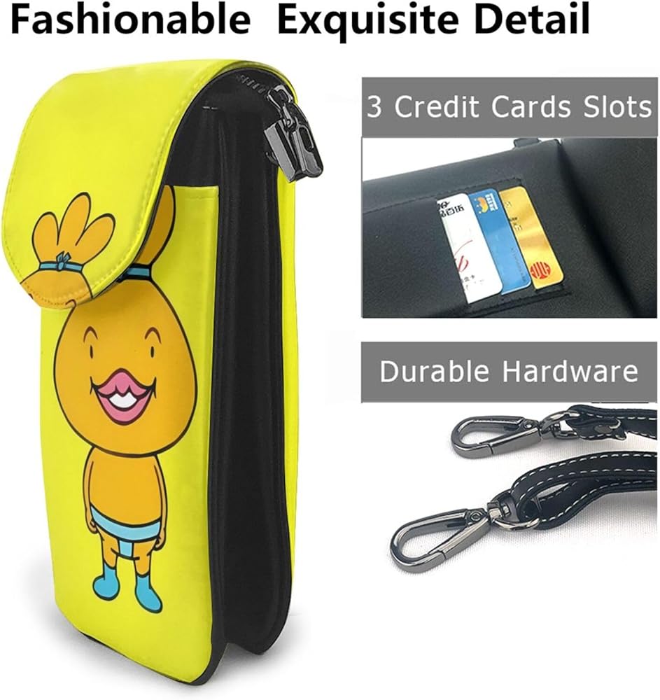 Amazon | [Kmxxcd] おでんくん スマホポーチ本革 ショルダーバッグ 長