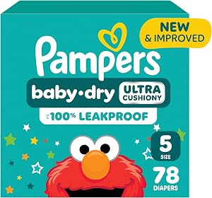 Pampers Baby Dry Diapers - Size 5, 78 Count, Absorbent Disposable Diapers
