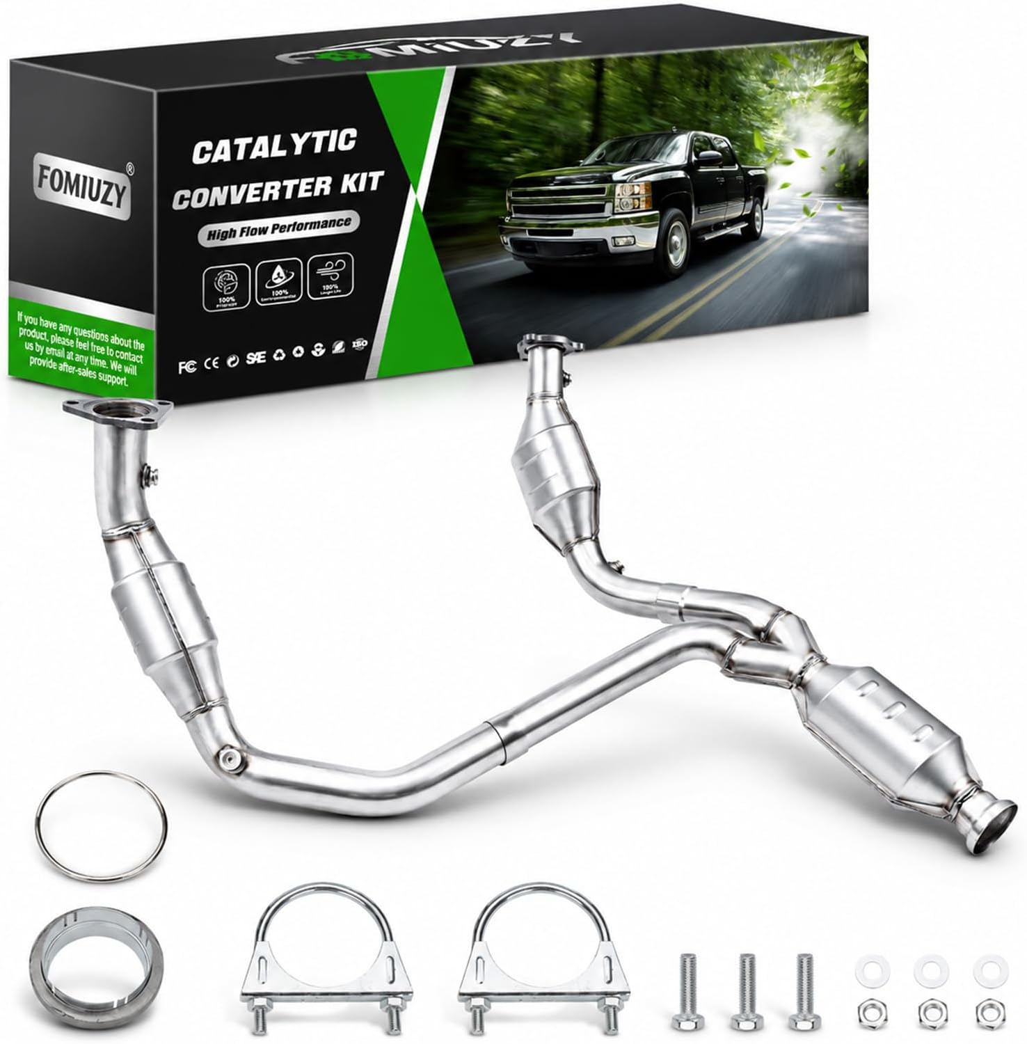 FOMIUZY Catalytic Converter Kit for 2009–2013 Silverado/Sierra 1500 (Direct Fit)