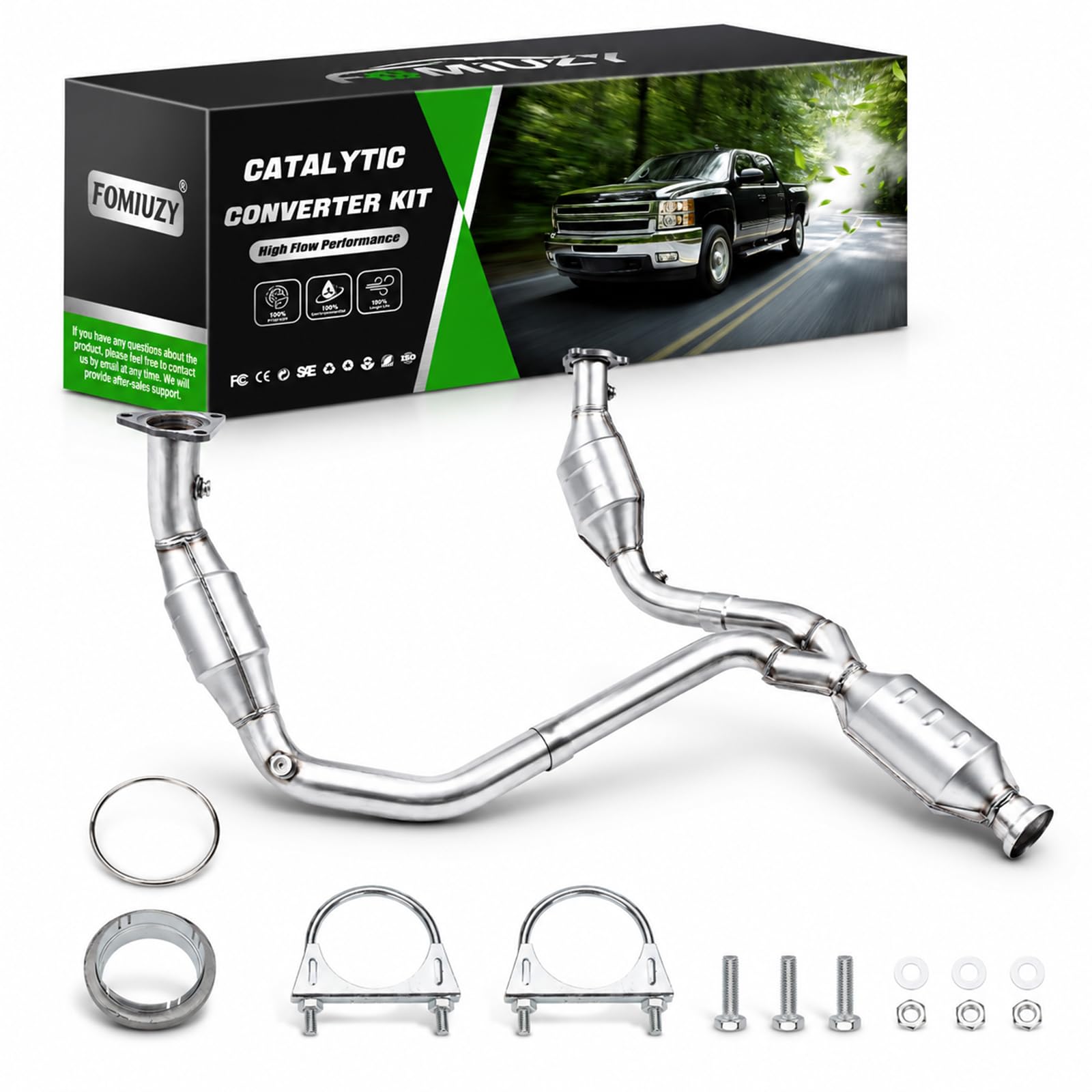 Photo 1 of FOMIUZY Catalytic Converter Kit Direct-Fit Chevy Silverado GMC Sierra 1500 2009 2010 2011 2012 2013 Avalanche Suburban Tahoe Yukon XL Cadillac Escalade 4.3L 4.8L 5.3L 6.0L