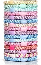 Pack of 16 Hair Bobbles Braided Hair Bobbles for Women and Girls, Multicoloured Hair Ties, Elastic Hair Bands, Women Girls, Braided Hair Band, Braided Hair Bands for Thick and Curly Hair
