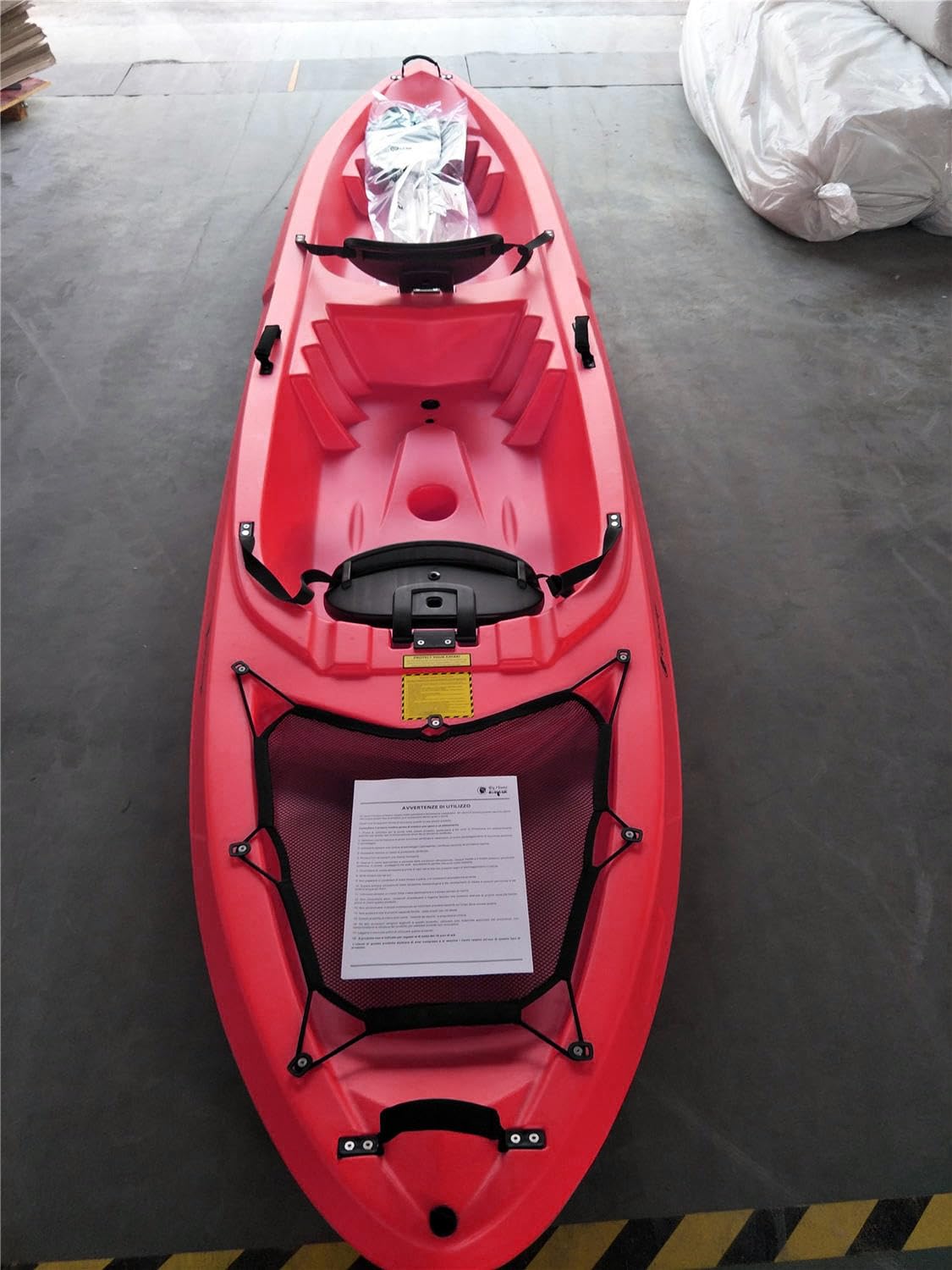 kayak biposto PIREUS da mare e lago - Canoa 2 Posti Cm 360 con 2 Pagaie, 2 Seggiolini, 4 Maniglie - Big Mama Kayak