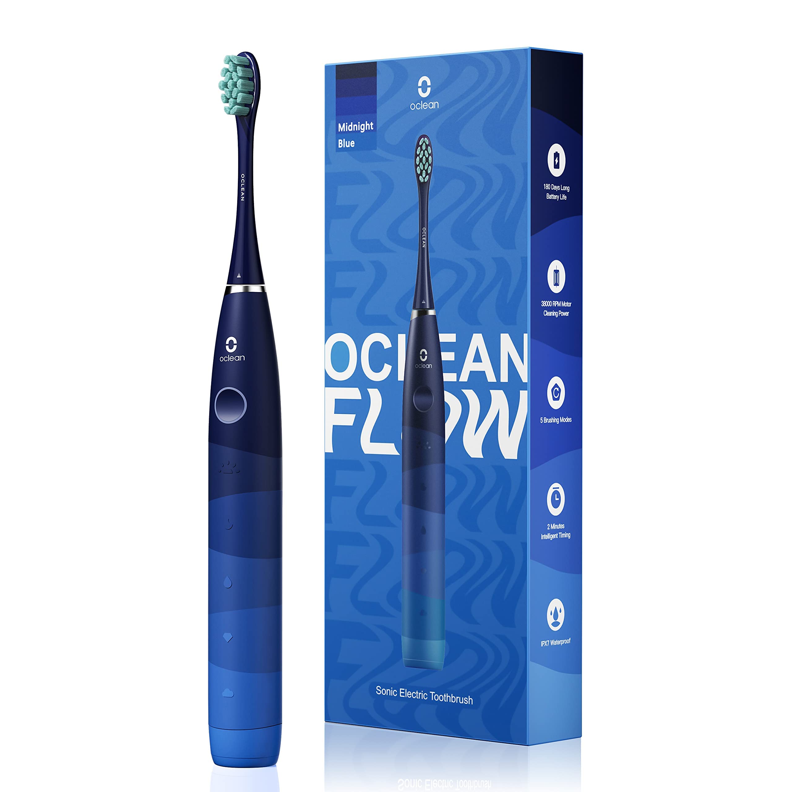 Oclean Flow Sonic Electric Toothbrush + RECAMBIO del cabezal del cepillo de dientes