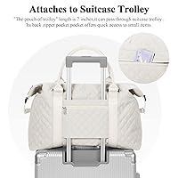 Borsa Da Viaggio HYC00 - 58x30x18cm, Con Porta Scarpe E Beauty Case, Beige - Foto 8